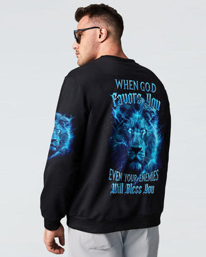 When God Favors You Lion Men's All Over Print Shirt - Tyhi1304242