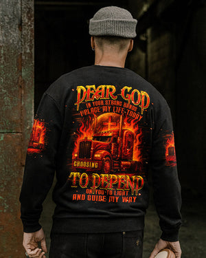 Dear God Trucker Men's All Over Print Shirt - Typq0108254