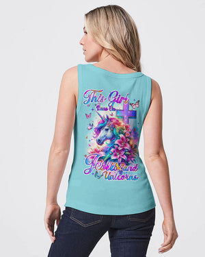 Runs On Jesus And Unicorns Women's All Over Print Shirt - Tyqy1612231