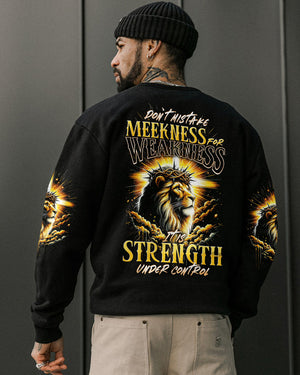 Don't Mistake Meekness For Weakness Lion Men's All Over Print Shirt - Tytd1901242