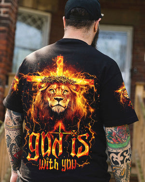 God Is With You Lion Men's All Over Print Shirt - Tytm2512243
