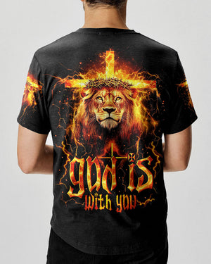 God Is With You Lion Men's All Over Print Shirt - Tytm2512243