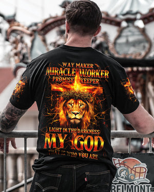 Way Maker Miracle Worker Lion Men's All Over Print Shirt - Tytm3006252