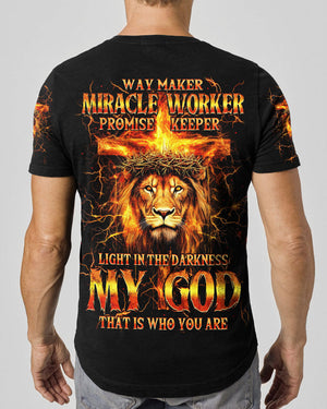 Way Maker Miracle Worker Lion Men's All Over Print Shirt - Tytm3006252