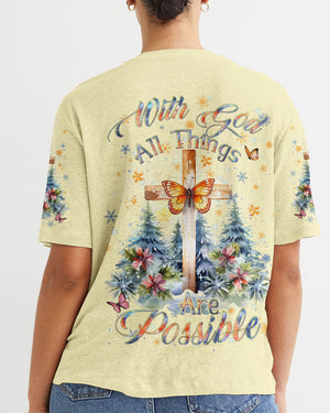 With God All Things Are Possible Women's All Over Print Shirt - Yhdu3110231
