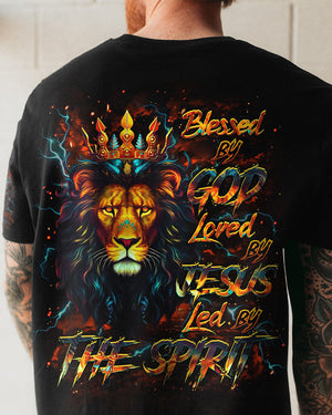 Blessed By God Loved By Jesus Lion Men's All Over Print Shirt - Yhhg2608253