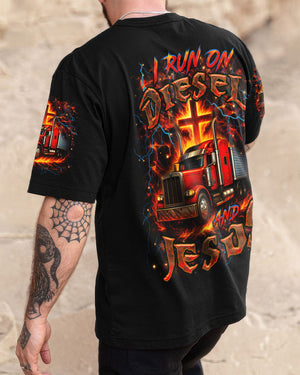 I Run On Diesel And Jesus Trucker Men's All Over Print Shirt - Yhhn0408254
