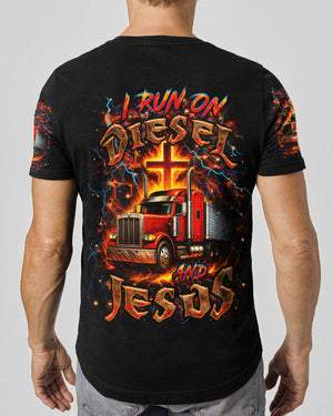 I Run On Diesel And Jesus Trucker Men's All Over Print Shirt - Yhhn0408254