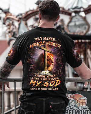 Way Maker Miracle Worker Cross Lion Men's All Over Print Shirt - Yhhn0605242