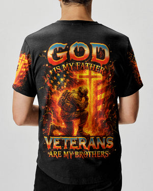 God Is My Father Veterans Are My Brothers Men's All Over Print Shirt - Yhhn1009253