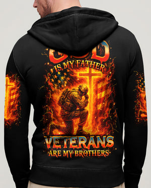 God Is My Father Veterans Are My Brothers Men's All Over Print Shirt - Yhhn1009253
