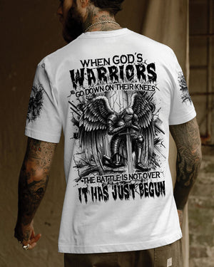 When God's Warriors Go Down On Their Knees Men's All Over Print Shirt - Yhhn1104253