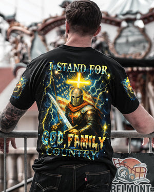 I Stand For God Family Country Men's All Over Print Shirt - Yhhn1704254