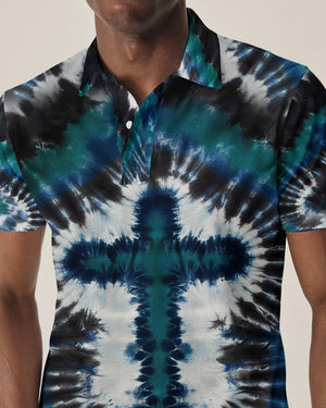 Tie Dye Cross Men's All Over Print Shirt - Yhhn1912252
