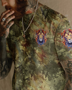 Jesus Lion of Judah Christian Men's All Over Print Shirt - Yhhn2006243