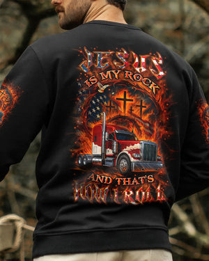 Jesus Is My Rock And That's How I Roll Trucker Men's All Over Print Shirt - Yhln0408253