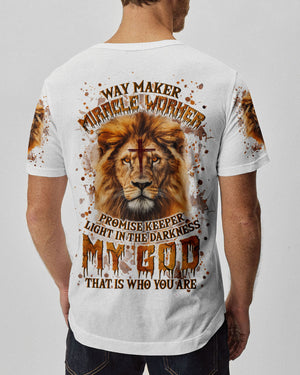 Way Maker Miracle Worker Cross Lion Men's All Over Print Shirt - Yhln0409252