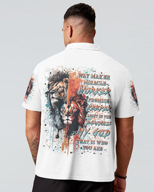Way Maker Miracle Worker Cross Lion Men's All Over Print Shirt - Yhln0705241