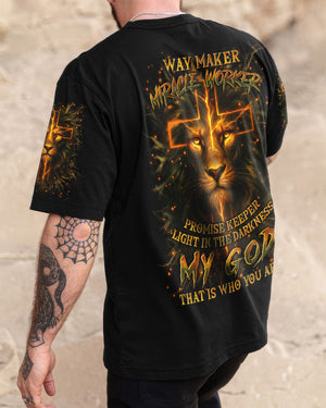 Way Maker Miracle Worker Cross Lion Men's All Over Print Shirt - Yhln0809252