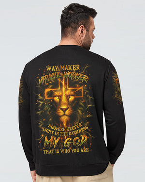 Way Maker Miracle Worker Cross Lion Men's All Over Print Shirt - Yhln0809252