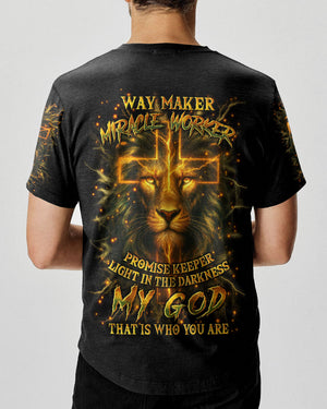 Way Maker Miracle Worker Cross Lion Men's All Over Print Shirt - Yhln0809252