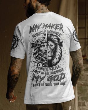 Way Maker Miracle Worker Jeus Cross Lion Men's All Over Print Shirt - Yhln1104244