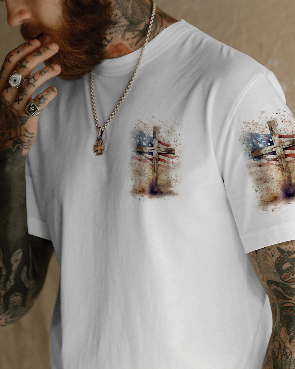 Stand For The Flag Kneel For The Cross Men's All Over Print Shirt - Yhln1206241
