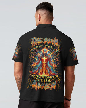 The Devil Caught Me With My Head Down Men's All Over Print Shirt - Yhln1505244