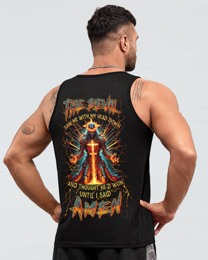 The Devil Caught Me With My Head Down Men's All Over Print Shirt - Yhln1505244