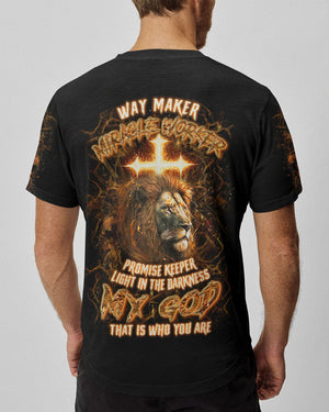 Way Maker Miracle Worker Cross Lion Men's All Over Print Shirt - Yhln1903244