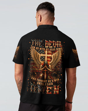 The Devil Caught Me With My Head Down Men's All Over Print Shirt - Yhln2407254