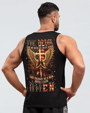 The Devil Caught Me With My Head Down Men's All Over Print Shirt - Yhln2407254