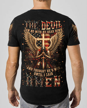 The Devil Caught Me With My Head Down Men's All Over Print Shirt - Yhln2407254