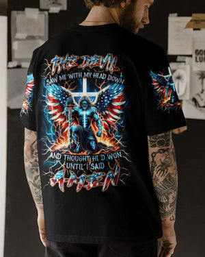The Devil Caught Me With My Head Down Men's All Over Print Shirt - Yhln2604241