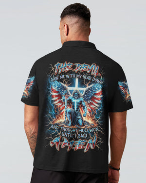 The Devil Caught Me With My Head Down Men's All Over Print Shirt - Yhln2604241