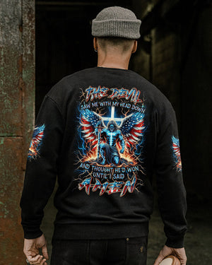The Devil Caught Me With My Head Down Men's All Over Print Shirt - Yhln2604241