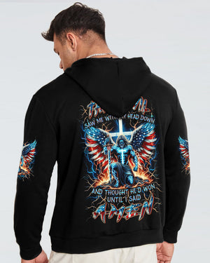The Devil Caught Me With My Head Down Men's All Over Print Shirt - Yhln2604241