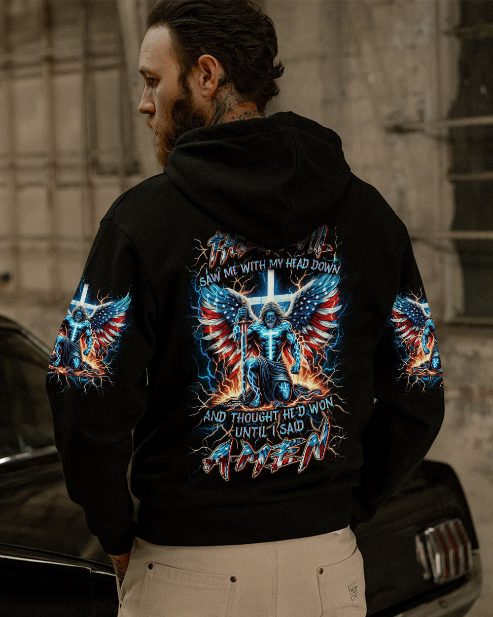 The Devil Caught Me With My Head Down Men's All Over Print Shirt - Yhln2604241