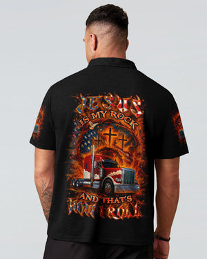 Jesus Is My Rock And That's How I Roll Trucker Men's All Over Print Shirt - Yhln0408253