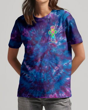 I Can Do All Things Through Christ Colorful Faith Cross Swirl Women's All Over Print Shirt - KM0904263