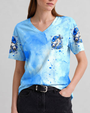 This Girl Runs On Jesus And Horses Women's All Over Print Shirt - Tlhg0307263