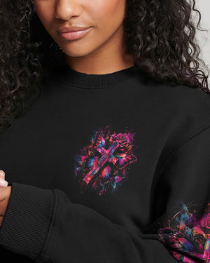 Faith Butterfly Rose Cross Women's All Over Print - Tlhg0805263
