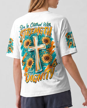 She Is Clothed With Strength Women's All Over Print Shirt - Tlhg1007263