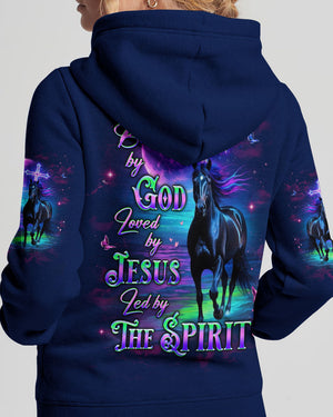 Blessed By God Loved By Jesus Horse Women's All Over Print Shirt - Tlhg1203261