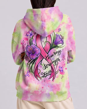 Courage Strength Faith Breast Cancer Awareness Women's All Over Print - Tlhg2407262