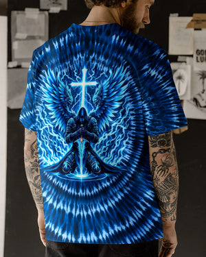 Warrior With Wings Swirl Men's All Over Print Shirt - Tlhn0903263