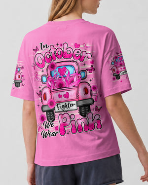 In October We Wear Pink Breast Cancer Awareness Women's All Over Print Shirt - Tlhn2407262