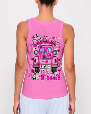 In October We Wear Pink Breast Cancer Awareness Women's All Over Print Shirt - Tlhn2407262