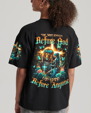 She Who Kneels Before God Lion Warrior Women's All Over Print Shirt - Tlno0102244