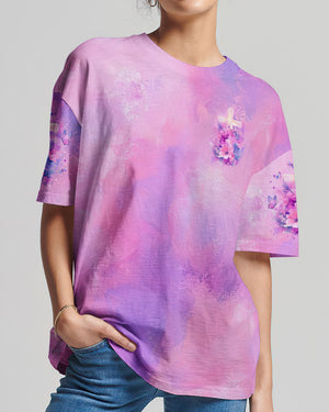 I Believe In God Flower Cross Women's All Over Print Shirt - Tlno0312243